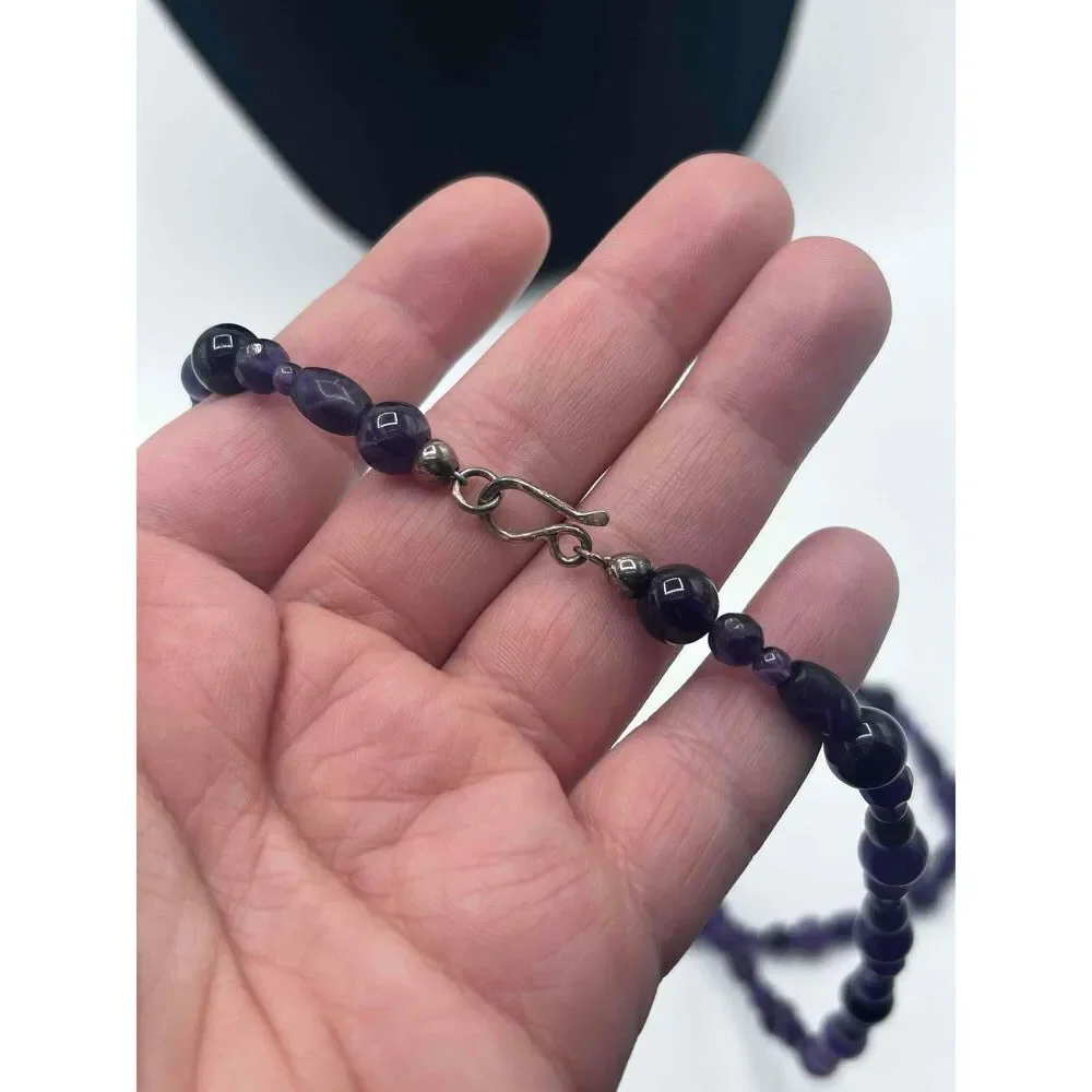Amethyst beaded necklace